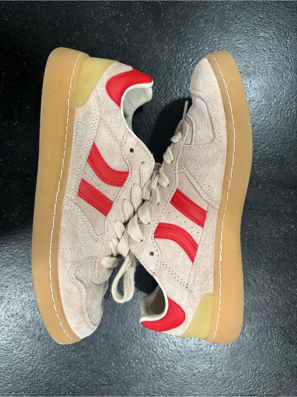 Coolway Pink and Red Suede Sneakers